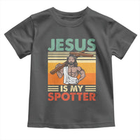 Jesus Is My Spotter Toddler T Shirt Funny Gym Christian Fitness