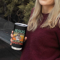 Jesus Is My Spotter Tumbler Cup Funny Gym Christian Fitness
