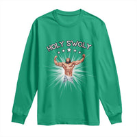 Holy Swoly Long Sleeve Shirt Funny Jesus Workout Motivation Bodybuilding Fitness