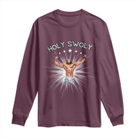 Holy Swoly Long Sleeve Shirt Funny Jesus Workout Motivation Bodybuilding Fitness