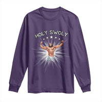 Holy Swoly Long Sleeve Shirt Funny Jesus Workout Motivation Bodybuilding Fitness