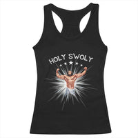 Holy Swoly Racerback Tank Top Funny Jesus Workout Motivation Bodybuilding Fitness