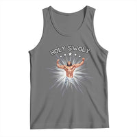 Holy Swoly Tank Top Funny Jesus Workout Motivation Bodybuilding Fitness