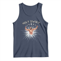 Holy Swoly Tank Top Funny Jesus Workout Motivation Bodybuilding Fitness