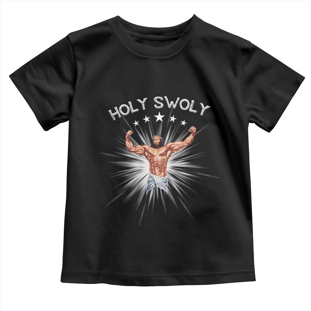 Holy Swoly Toddler T Shirt Funny Jesus Workout Motivation Bodybuilding Fitness