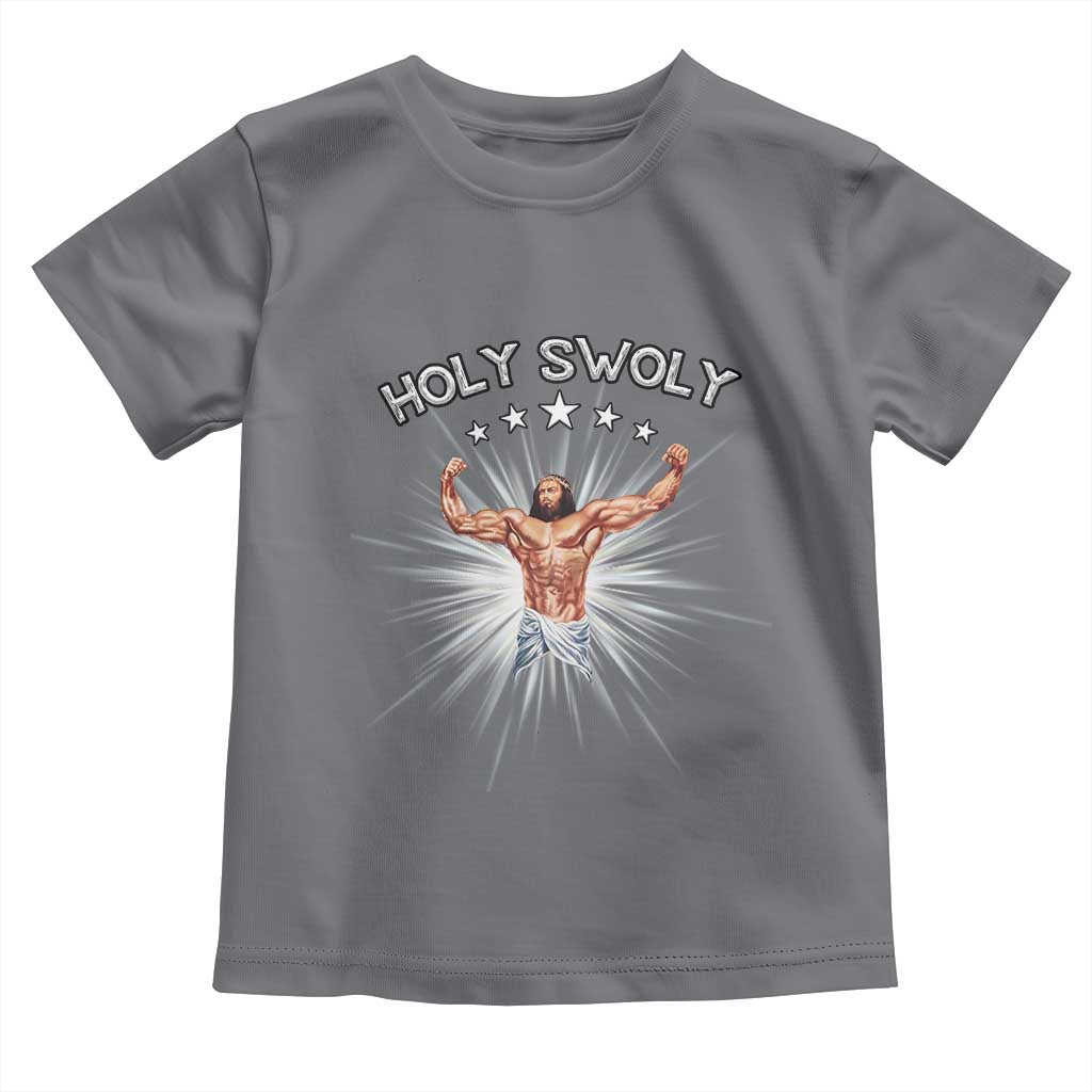 Holy Swoly Toddler T Shirt Funny Jesus Workout Motivation Bodybuilding Fitness