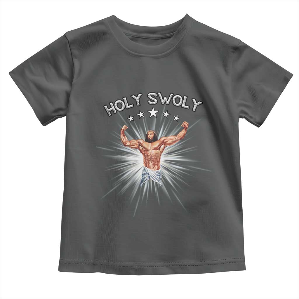 Holy Swoly Toddler T Shirt Funny Jesus Workout Motivation Bodybuilding Fitness