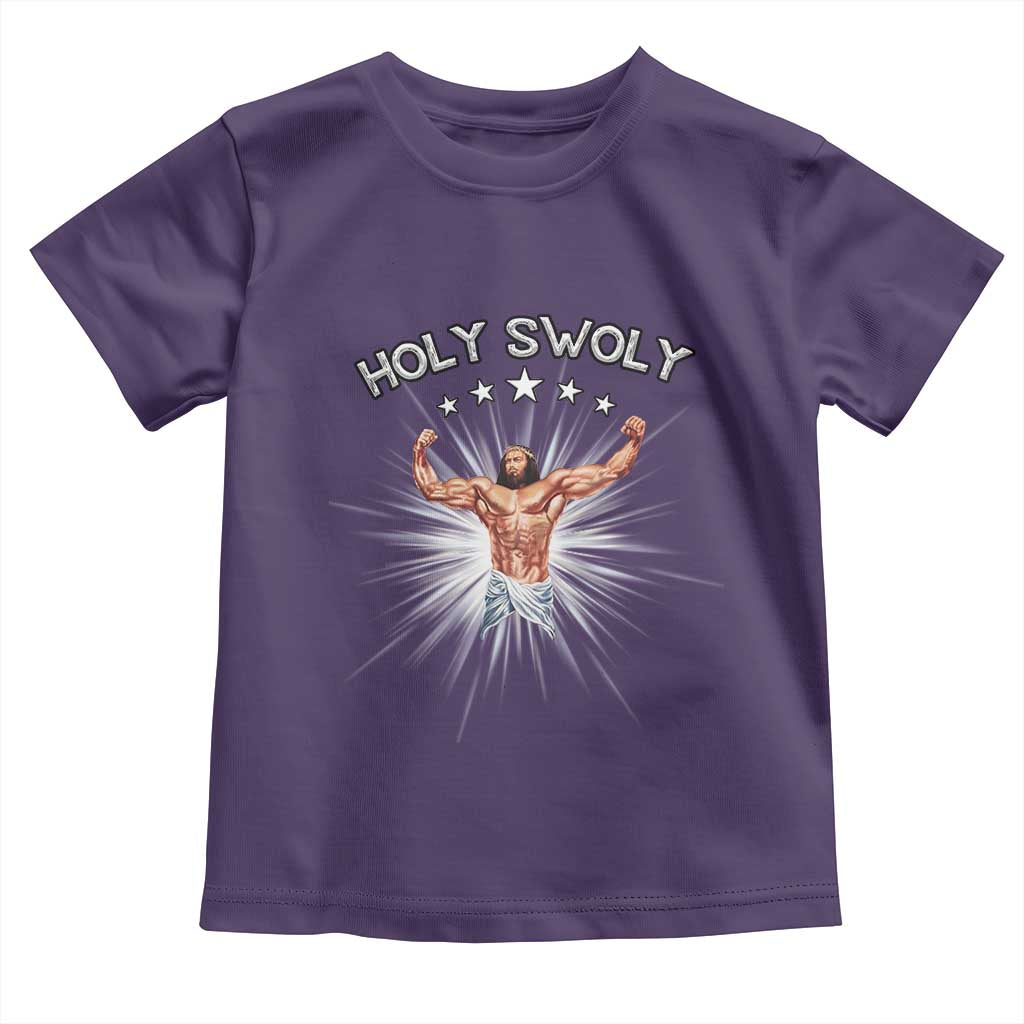 Holy Swoly Toddler T Shirt Funny Jesus Workout Motivation Bodybuilding Fitness