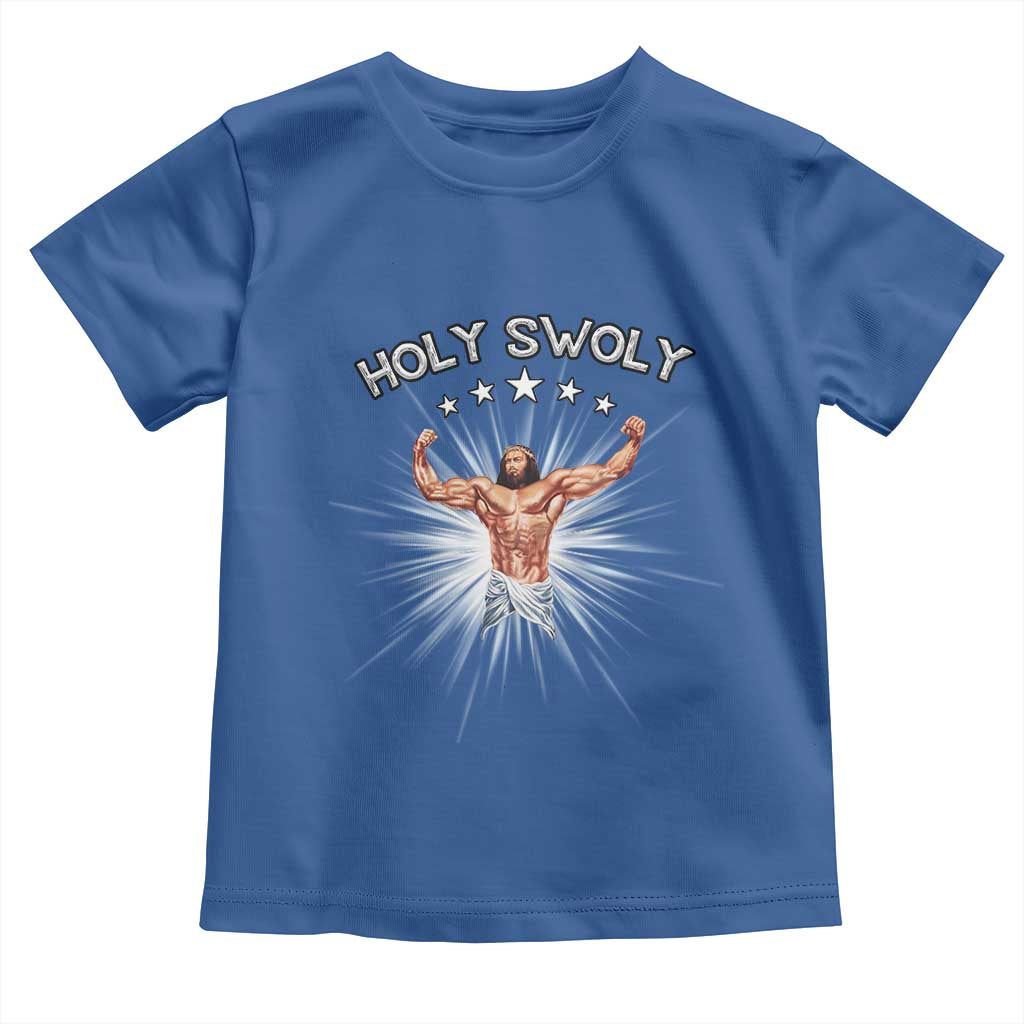 Holy Swoly Toddler T Shirt Funny Jesus Workout Motivation Bodybuilding Fitness