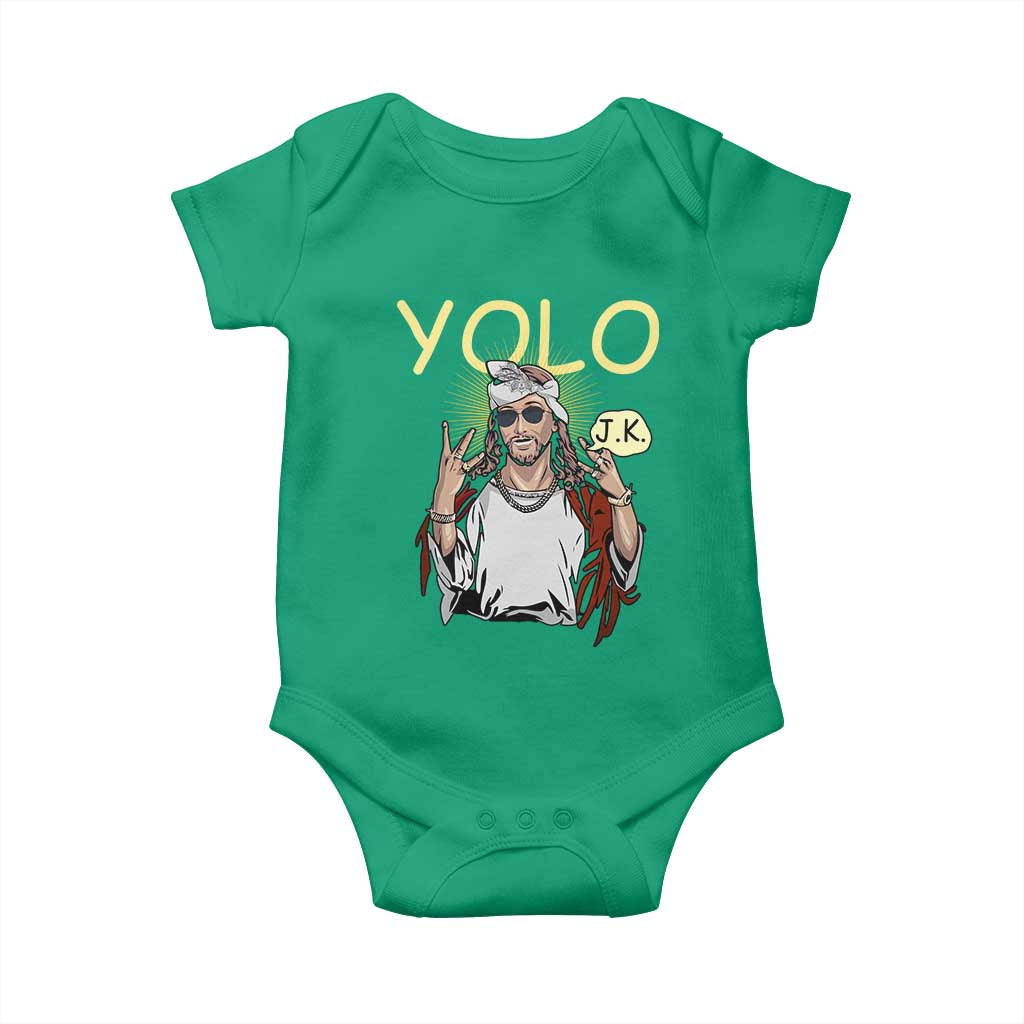 Funny Jesus YOLO JK Baby Onesie Just Kidding Funny Christian Religious
