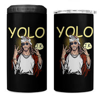 Funny Jesus YOLO JK 4 in 1 Can Cooler Tumbler Just Kidding Funny Christian Religious