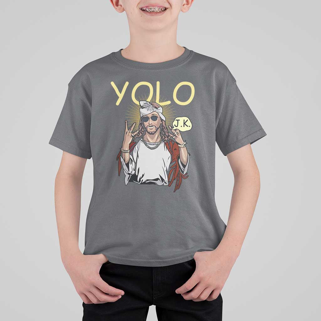Funny Jesus YOLO JK T Shirt For Kid Just Kidding Funny Christian Religious