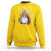 Jesus Christ Y.O.L.O JK Meme Just Kidding Funny Christian Easter Gift Funny Jesus Shirt, Jesus Believer, Religious Shirt Sweatshirt - Wonder Print Shop