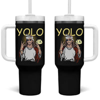 Funny Jesus YOLO JK Tumbler With Handle Just Kidding Funny Christian Religious