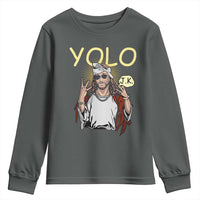Funny Jesus YOLO JK Youth Sweatshirt Just Kidding Funny Christian Religious