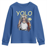 Funny Jesus YOLO JK Youth Sweatshirt Just Kidding Funny Christian Religious