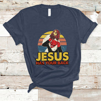Funny Jesus Has Your Back Jiu Jitsu Retro Christian Vintage Funny Jesus Shirt, Jesus Believer, Religious Shirt T-Shirt - Wonder Print Shop