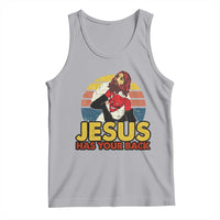 Funny Jesus Satan Meme Tank Top Has Your Back Jiu Jitsu Retro Religious Christian