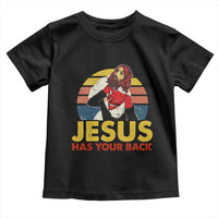 Funny Jesus Satan Meme Toddler T Shirt Has Your Back Jiu Jitsu Retro Religious Christian