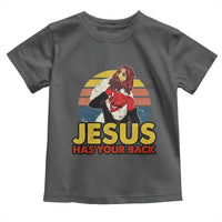 Funny Jesus Satan Meme Toddler T Shirt Has Your Back Jiu Jitsu Retro Religious Christian