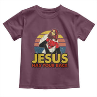 Funny Jesus Satan Meme Toddler T Shirt Has Your Back Jiu Jitsu Retro Religious Christian