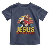 Funny Jesus Satan Meme Toddler T Shirt Has Your Back Jiu Jitsu Retro Religious Christian