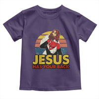 Funny Jesus Satan Meme Toddler T Shirt Has Your Back Jiu Jitsu Retro Religious Christian
