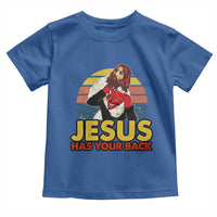Funny Jesus Satan Meme Toddler T Shirt Has Your Back Jiu Jitsu Retro Religious Christian