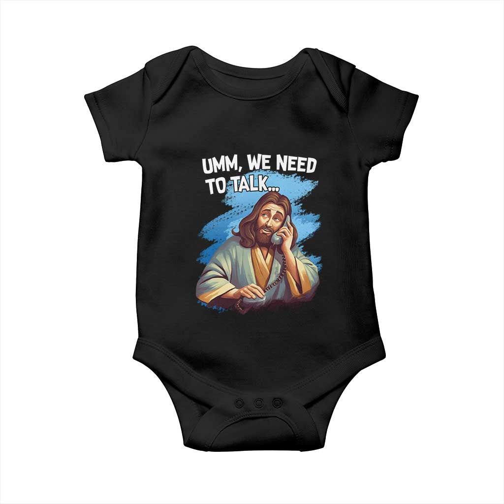 Funny Jesus Baby Onesie We Need To Talk Christian Religious Meme