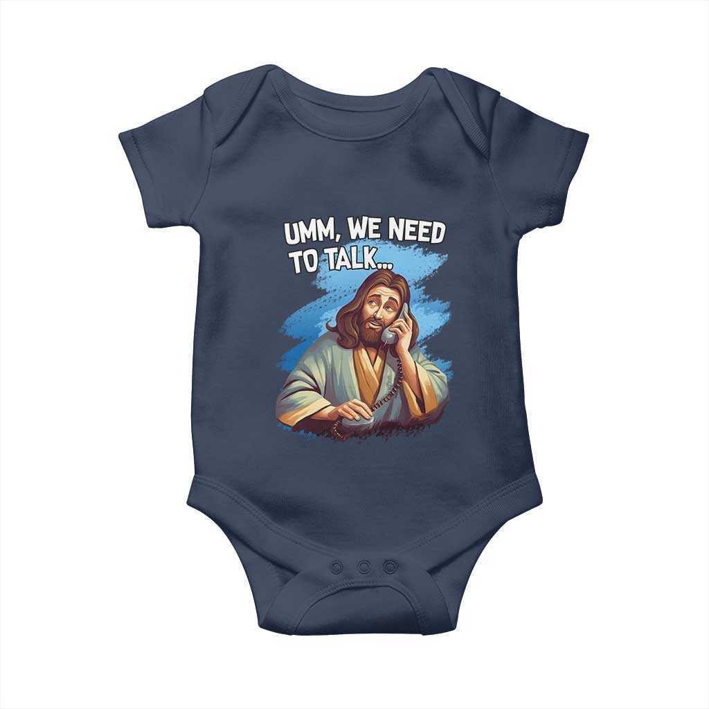 Funny Jesus Baby Onesie We Need To Talk Christian Religious Meme