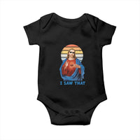 Funny Jesus Baby Onesie I Saw That Christian Religious Meme Retro