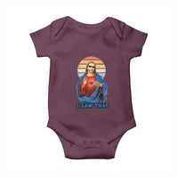 Funny Jesus Baby Onesie I Saw That Christian Religious Meme Retro