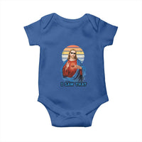 Funny Jesus Baby Onesie I Saw That Christian Religious Meme Retro