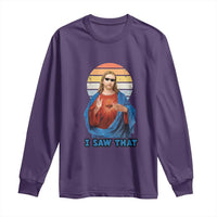 Funny Jesus Long Sleeve Shirt I Saw That Christian Religious Meme Retro
