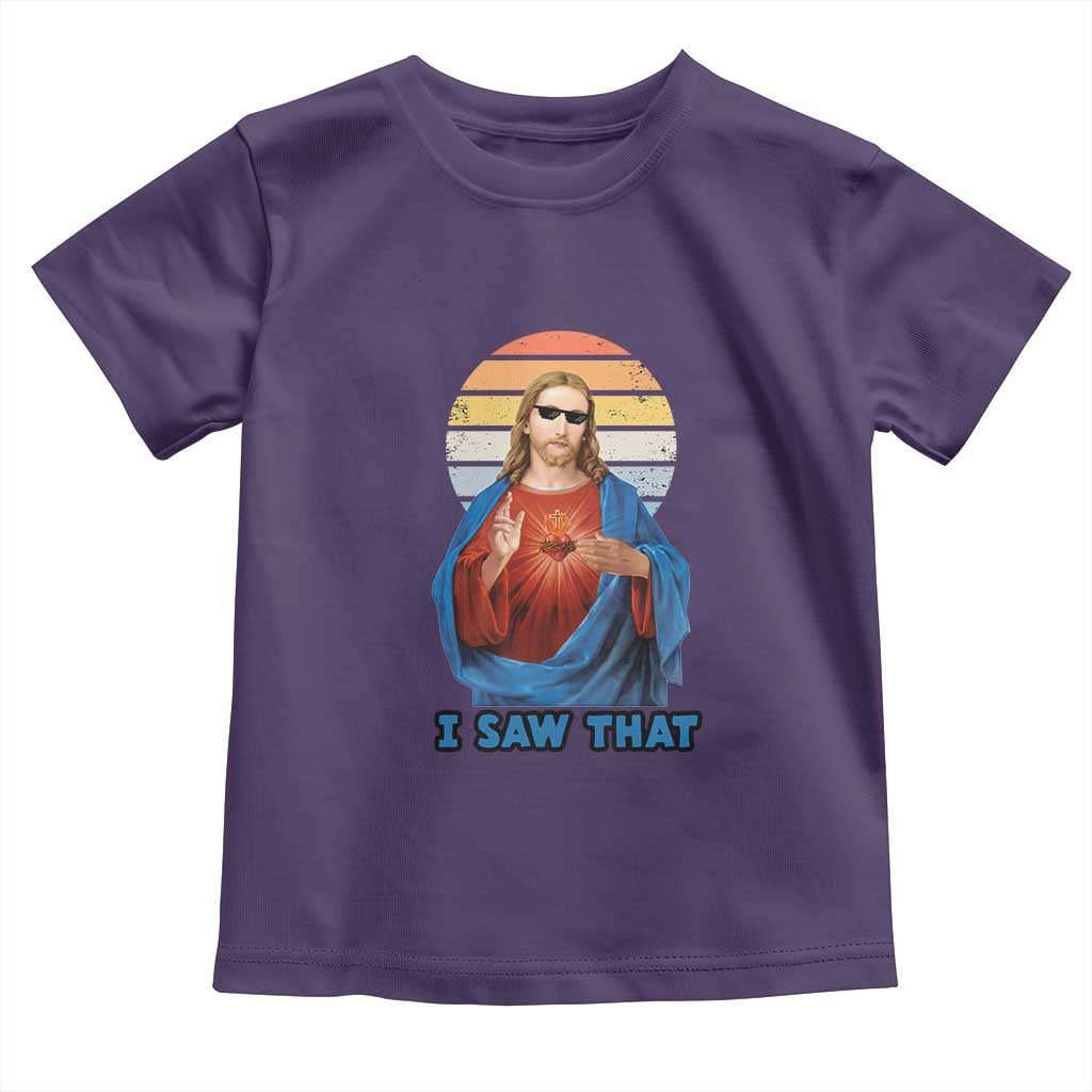 Funny Jesus Toddler T Shirt I Saw That Christian Religious Meme Retro