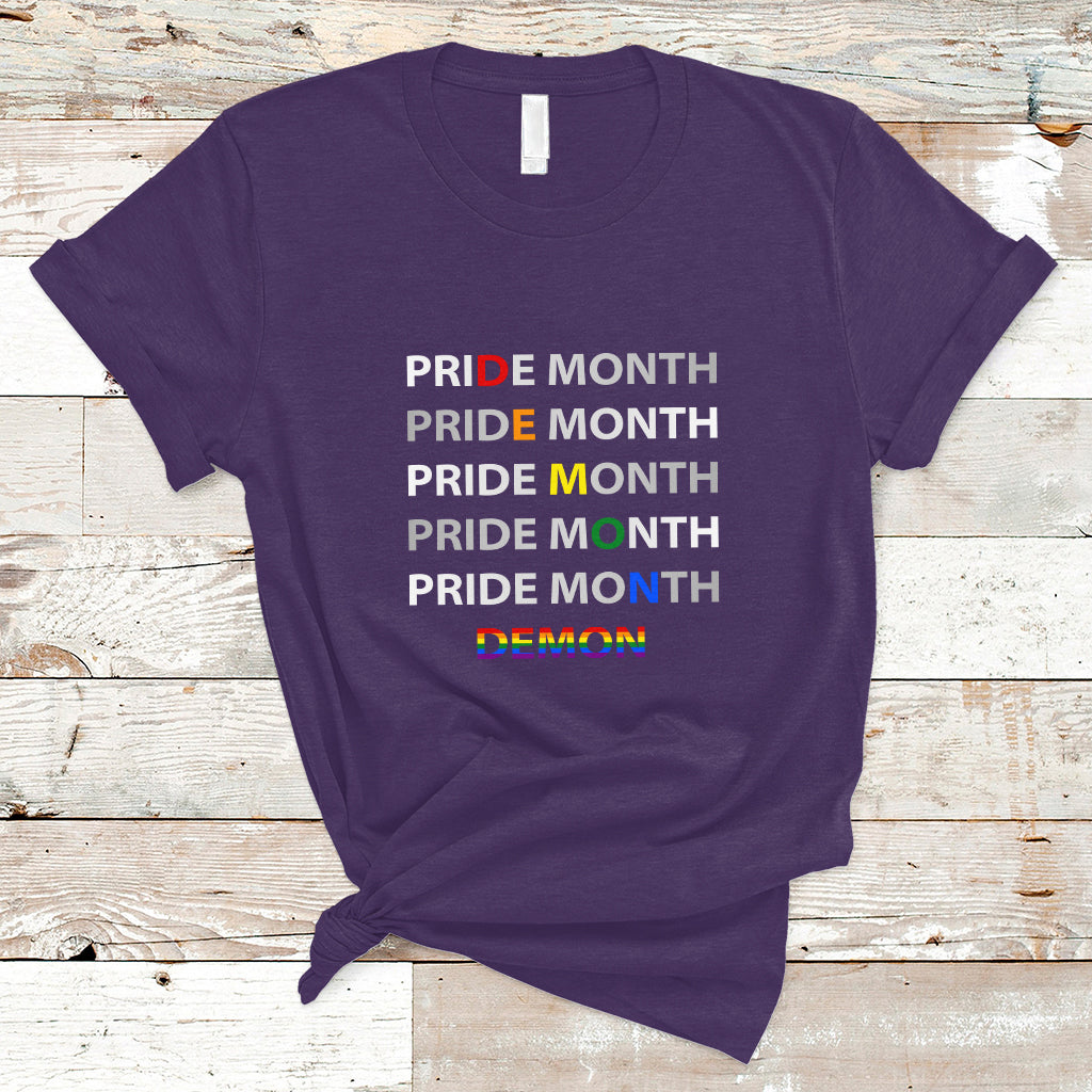 Gay Pride T Shirt Pride Month Demon LGBT Gay Pride Month Transgender Lesbian - Wonder Print Shop
