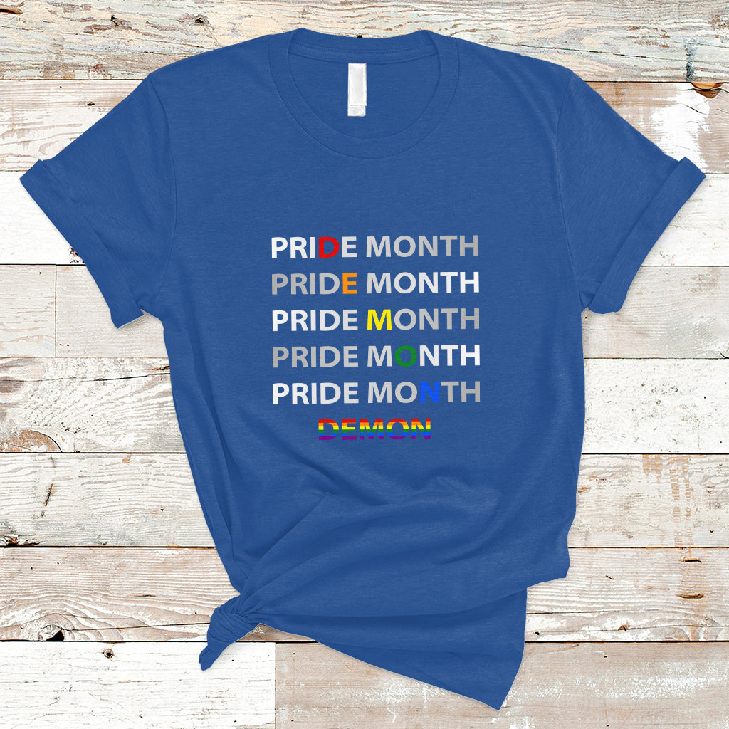 Gay Pride T Shirt Pride Month Demon LGBT Gay Pride Month Transgender Lesbian - Wonder Print Shop