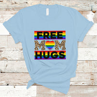 LGBT Mom T Shirt Free Mom Hugs Proud Ally Rainbow Flag LGBT Pride Month - Wonder Print Shop