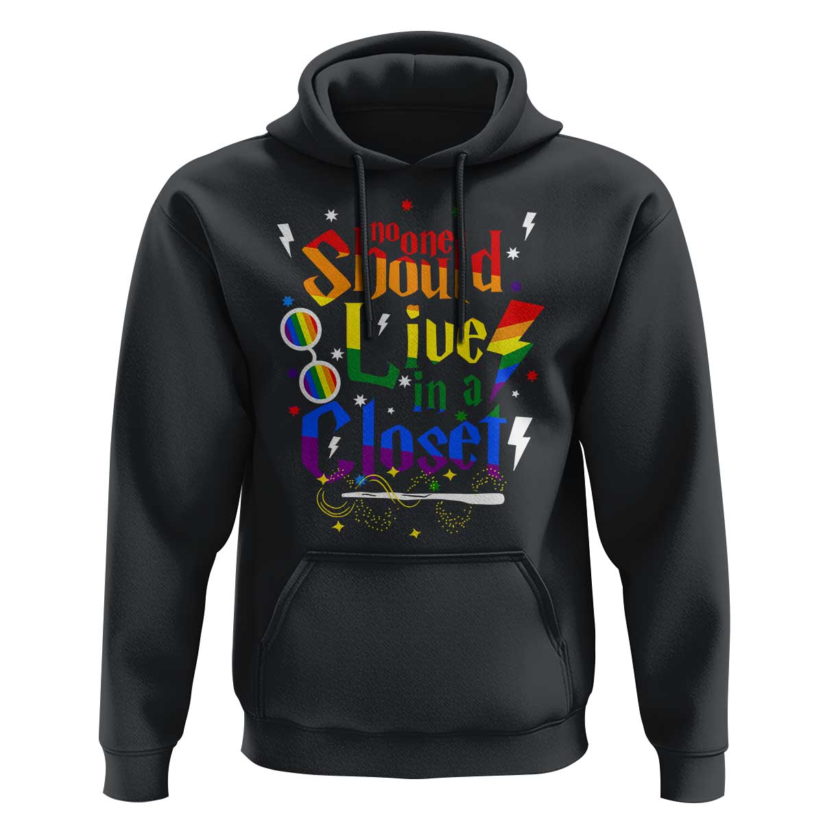 No One Should Live in a Closet Hoodie LGBTQ+ Pride Empowerment Ally