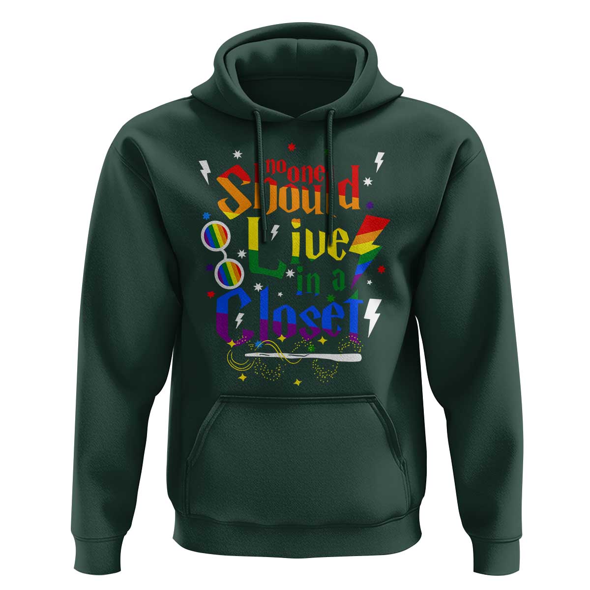 No One Should Live in a Closet Hoodie LGBTQ+ Pride Empowerment Ally