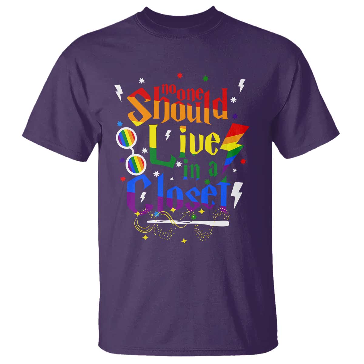 No One Should Live in a Closet T Shirt LGBTQ+ Pride Empowerment Ally