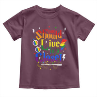 No One Should Live in a Closet Toddler T Shirt LGBTQ+ Pride Empowerment Ally