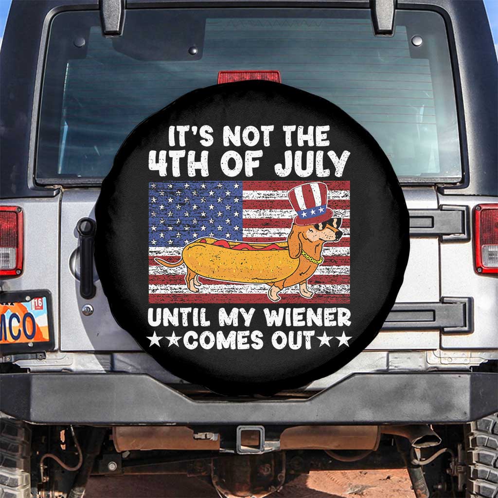 It's Not 4th of July Until My Wiener Comes Out Spare Tire Cover Funny Fourth of July Hotdog Lover - Wonder Print Shop