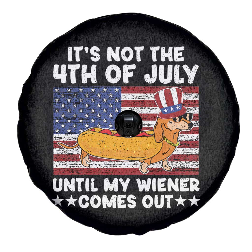 It's Not 4th of July Until My Wiener Comes Out Spare Tire Cover Funny Fourth of July Hotdog Lover - Wonder Print Shop