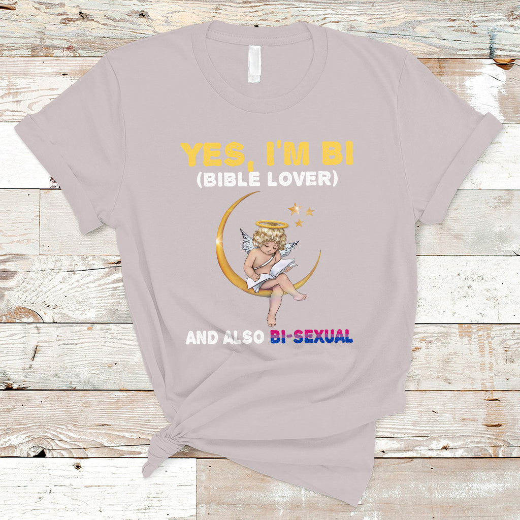 Bisexual Pride T Shirt Yes, I'm Bi Bible Lover And Also Bi-Sexual Funny LGBT Pride - Wonder Print Shop