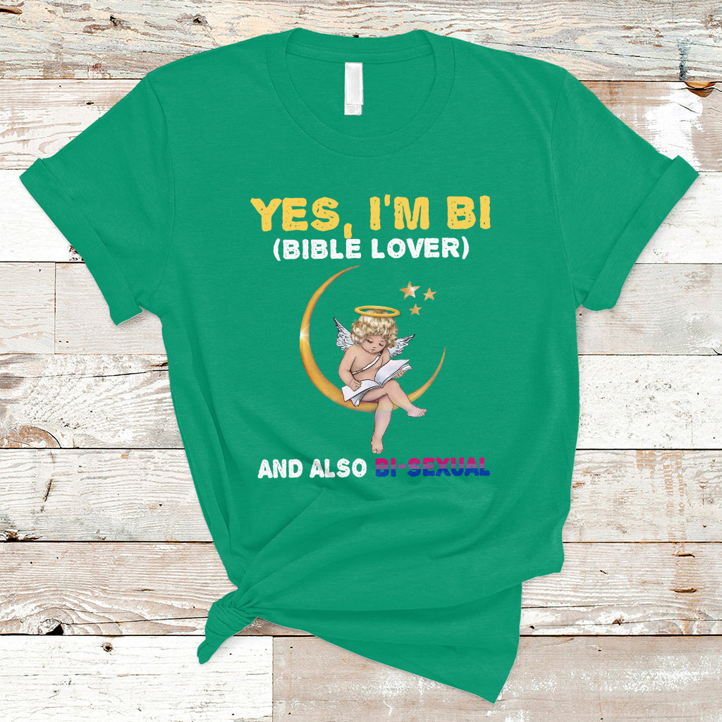 Bisexual Pride T Shirt Yes, I'm Bi Bible Lover And Also Bi-Sexual Funny LGBT Pride - Wonder Print Shop