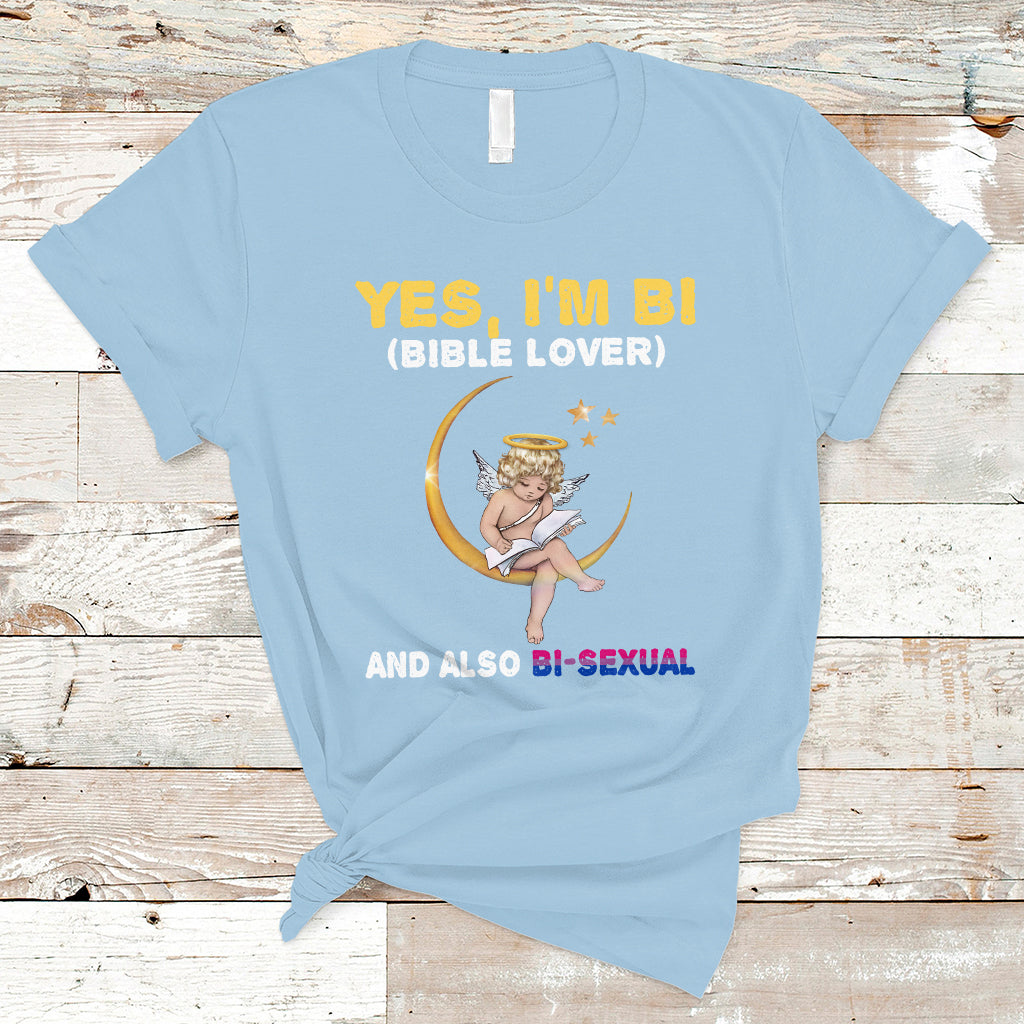 Bisexual Pride T Shirt Yes, I'm Bi Bible Lover And Also Bi-Sexual Funny LGBT Pride - Wonder Print Shop