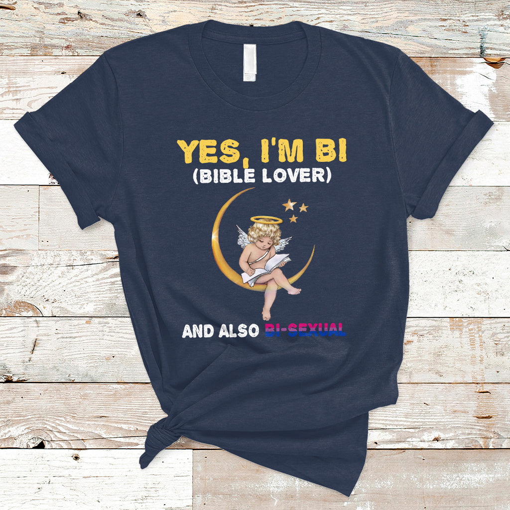 Bisexual Pride T Shirt Yes, I'm Bi Bible Lover And Also Bi-Sexual Funny LGBT Pride - Wonder Print Shop