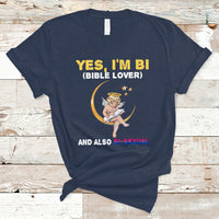 Bisexual Pride T Shirt Yes, I'm Bi Bible Lover And Also Bi-Sexual Funny LGBT Pride - Wonder Print Shop