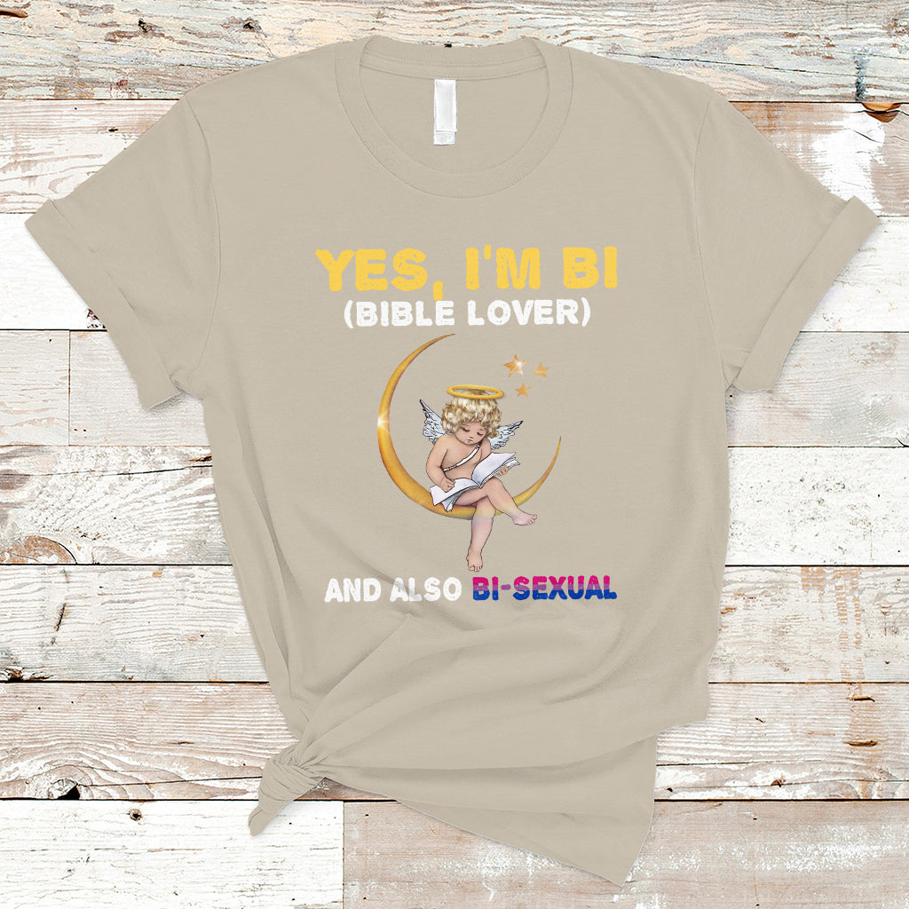 Bisexual Pride T Shirt Yes, I'm Bi Bible Lover And Also Bi-Sexual Funny LGBT Pride - Wonder Print Shop